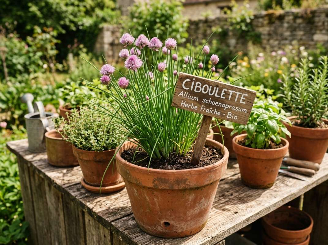 Ciboulette en pot