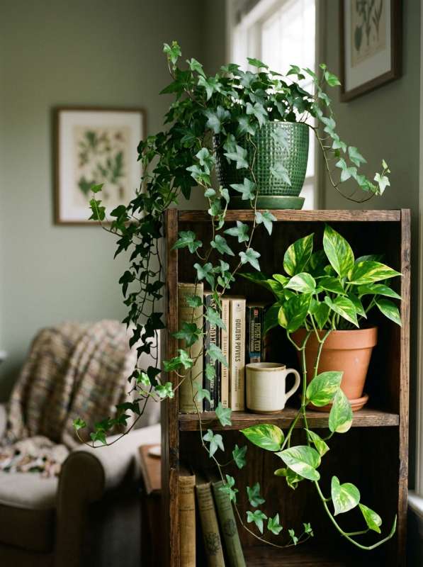 Lierre et Pothos pour les zones ombragées