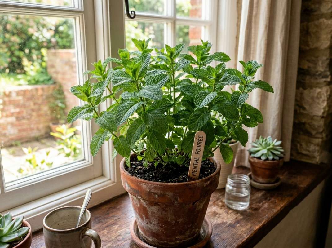Menthe poivrée en pot