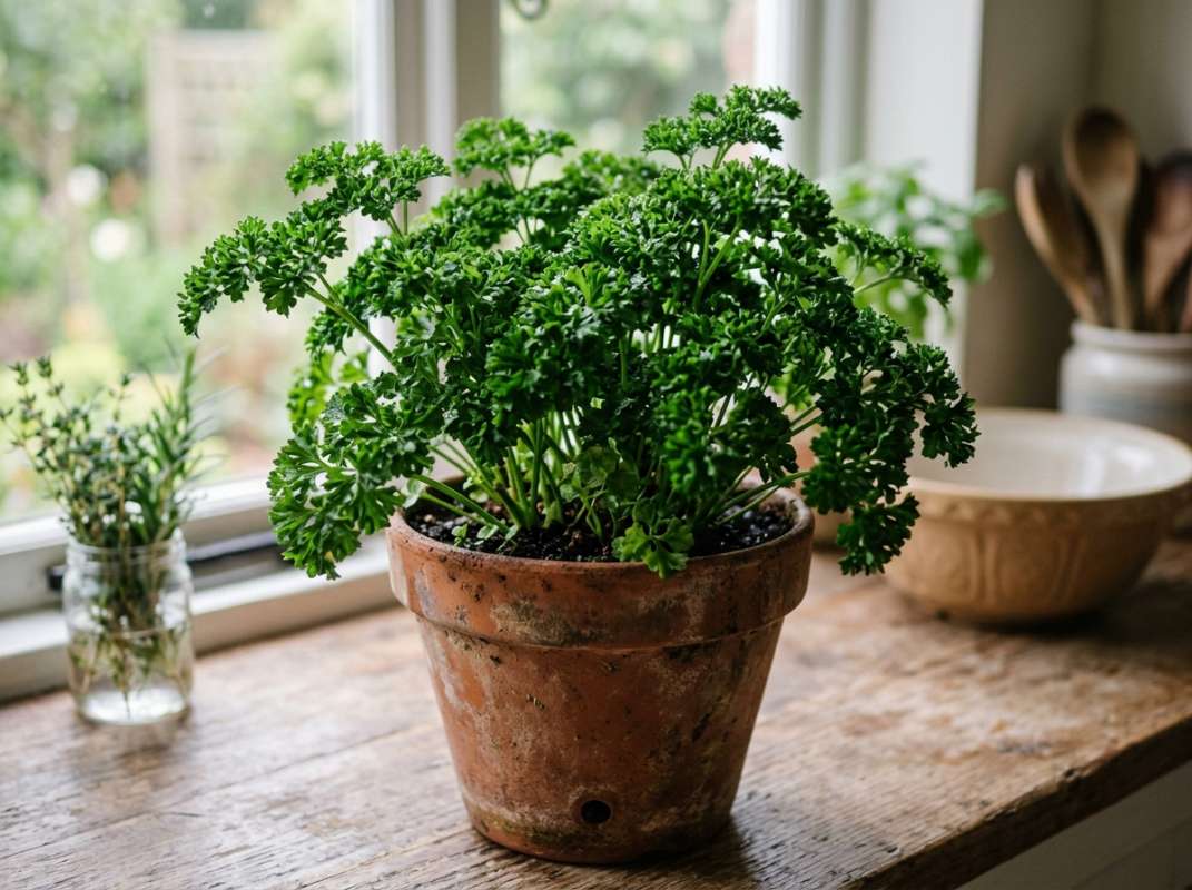 Persil frisé en pot