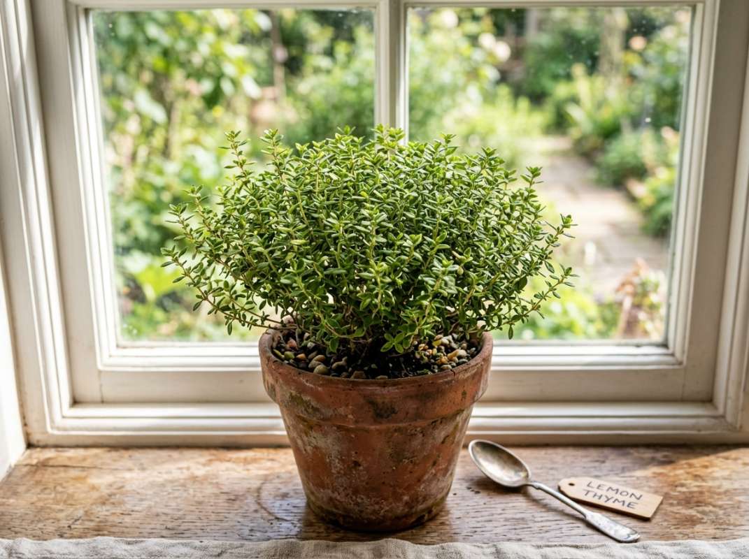 Thym citronné en pot